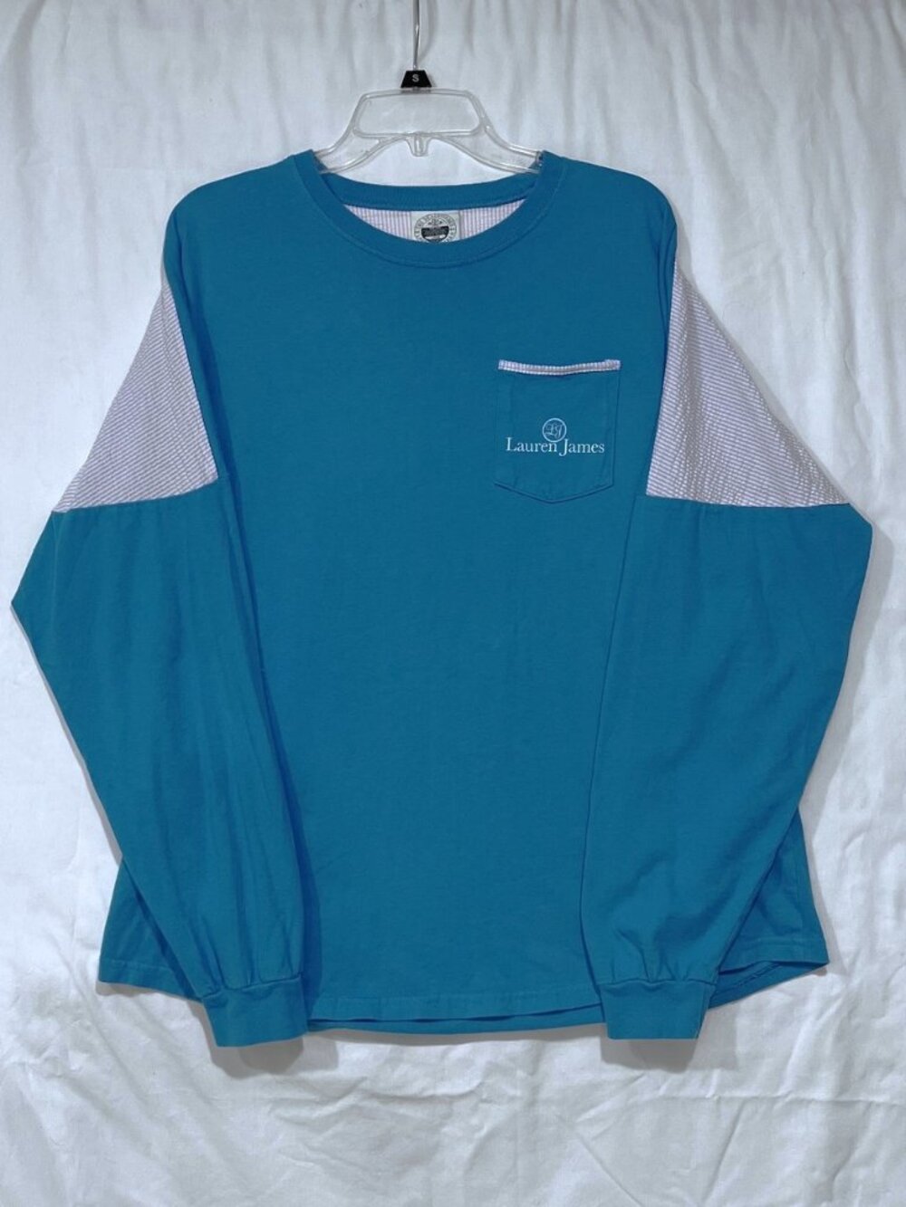 Lauren James – Beachcomber Jersey Shirt - Long Sleeve – Turquoise – Size Large